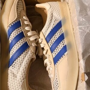 Adidas Gazelle Indoor Cream Blue Mesh Sneakers Men’s 9.5 Originals JH5419